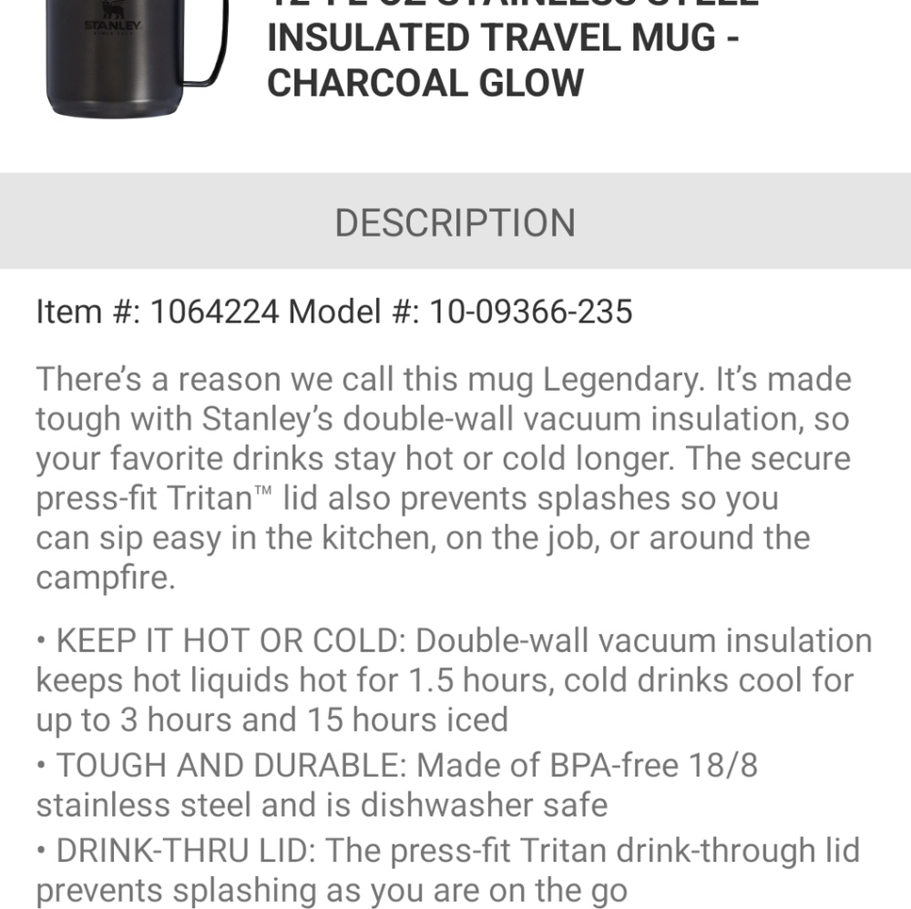 Stanley 12oz camp mug - Picture 7 of 7